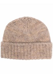 Maison Margiela ribbed wool beanie hat - Toni neutri