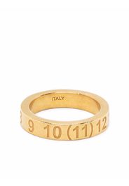 Maison Margiela numbers-motif band ring - Oro