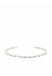 Maison Margiela Bracciale rigido inciso - Argento