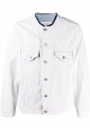 Maison Margiela raw-cut collar denim jacket - Bianco