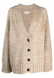 Maison Margiela oversized alpaca wool-blend cardigan - Toni neutri