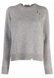 Maison Margiela distressed side-slit jumper - Grigio