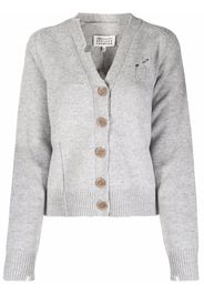 Maison Margiela distressed button-down cardigan - Grigio