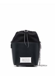 Maison Margiela logo-patch bucket bag - Nero