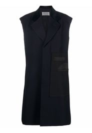 Maison Margiela sleeveless raw-cut coat - Blu