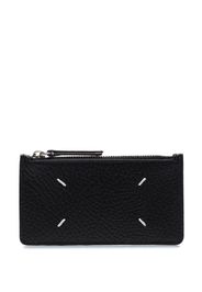 Maison Margiela 4-stich zipped cardholder - Nero