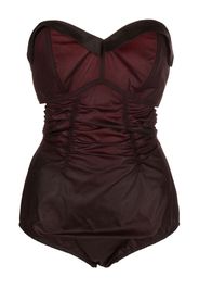 Maison Margiela waxec cotton corset bodysuit - Rosso