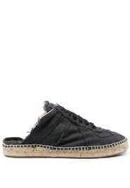 Maison Margiela lace-up distressed mules - Nero