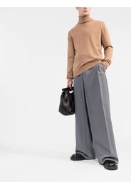 Maison Margiela roll-neck fine-knit jumper - Marrone