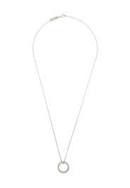 Maison Margiela engraved-ring detail necklace - Argento