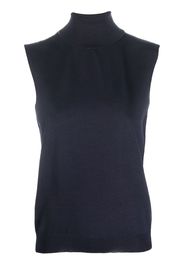 Maison Margiela roll-neck sleeveless knitted top - Blu