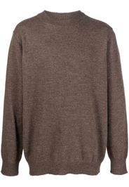 Maison Margiela fine-knit ribbed-trim jumper - Marrone