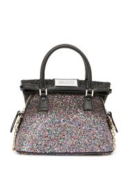 Maison Margiela glitter trapeze shoulder bag - Nero