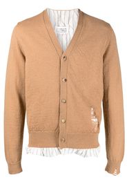 Maison Margiela Cardigan con ruches - Marrone