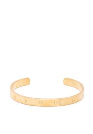 Maison Margiela Bracciale rigido con logo inciso - Oro