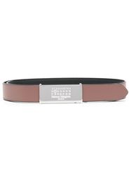 Maison Margiela engraved-logo leather belt - Nero