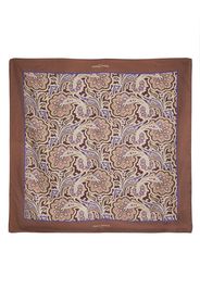 Maison Margiela Foulard con stampa paisley - Marrone