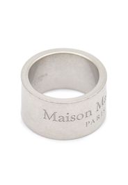 Maison Margiela Anello con logo inciso - Argento