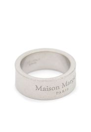 Maison Margiela Anello con logo inciso - Argento