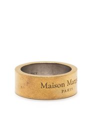 Maison Margiela engraved-logo sterling silver ring - Oro