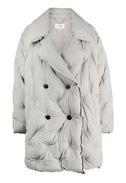 Maison Margiela peak lapel padded coat - Grigio