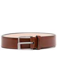 Maison Margiela square-buckle leather belt - Marrone