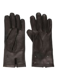 Maison Margiela four-stitch logo leather gloves - Nero