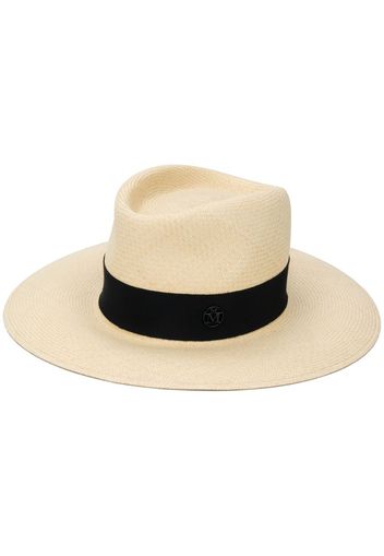 straw logo plaque hat