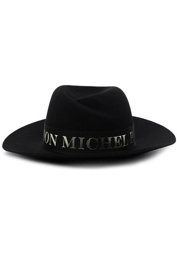 Maison Michel MMHE VIRGINE LOGO FEDORA HAT - Nero