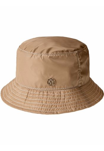 Maison Michel Cappello bucket con logo goffrato - Toni neutri