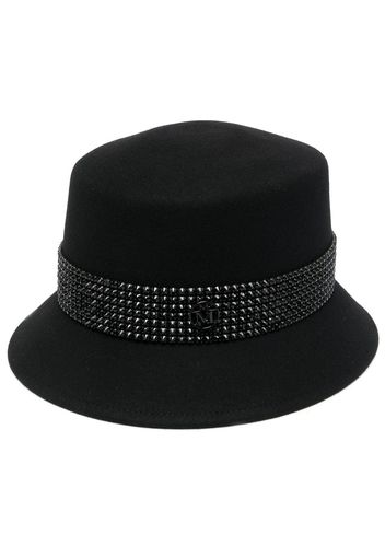 MAISON MICHEL spike-stud fedora hat - Nero