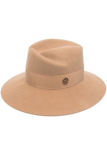 Maison Michel logo patch fedora hat - Toni neutri