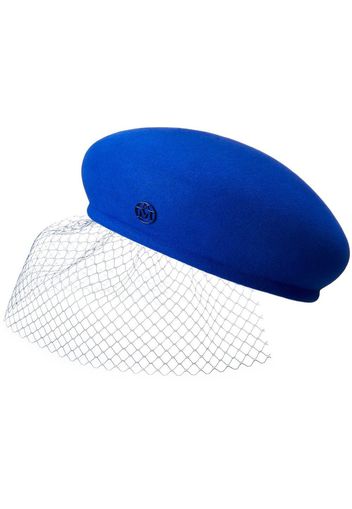 Maison Michel Cappello Bonnie con veletta - Blu