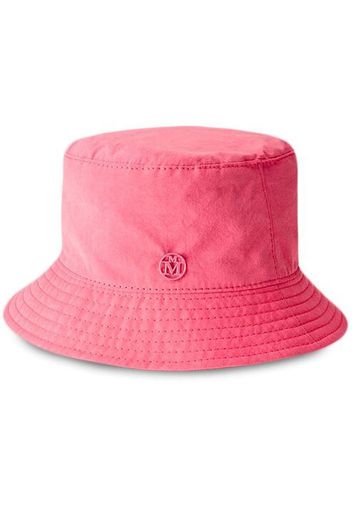 Maison Michel Cappello Jason con placca logo - Rosa