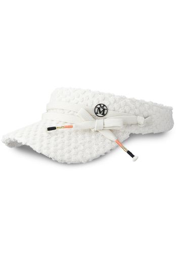 Maison Michel Tiger polka-dot sponge visor - Bianco