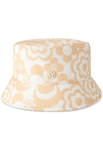 Maison Michel Axel floral-print cotton bucket hat - Bianco