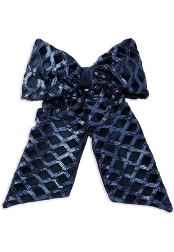 Maison Michel Mini Wicole sequined-bow hair clip - Blu