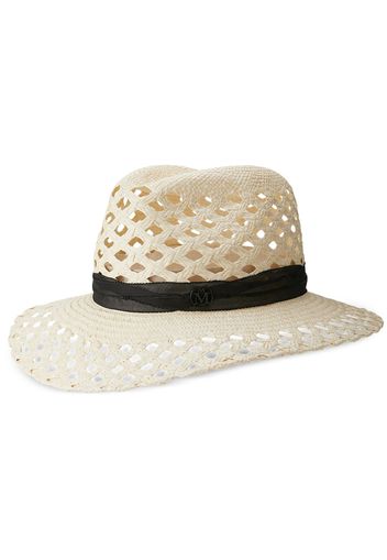 Maison Michel Henrietta woven straw fedora - Bianco