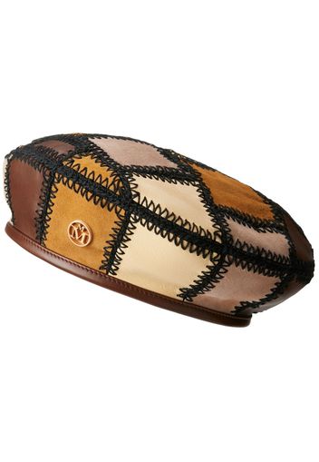 Maison Michel New Billy patchwork beret - Marrone