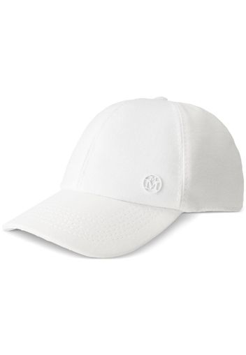 Maison Michel Cappello da baseball Tiger con placca logo - Bianco
