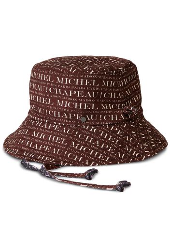 Maison Michel Cappello bucket Angele con stampa - Marrone