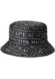 Maison Michel Cappello bucket con stampa - Nero