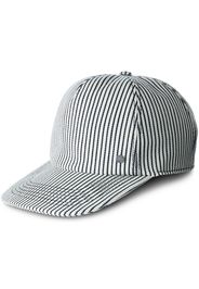 Maison Michel Nao striped denim cap - Nero