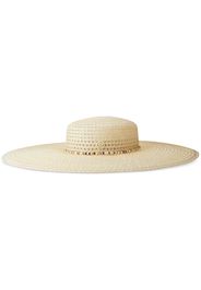 Maison Michel Bianca bead-embellished straw sun hat - Toni neutri