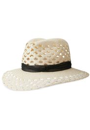 Maison Michel Henrietta woven straw fedora - Bianco