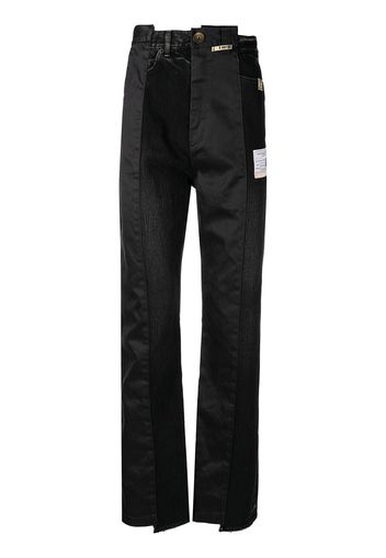 Maison Mihara Yasuhiro panelled straight-leg jeans - Nero