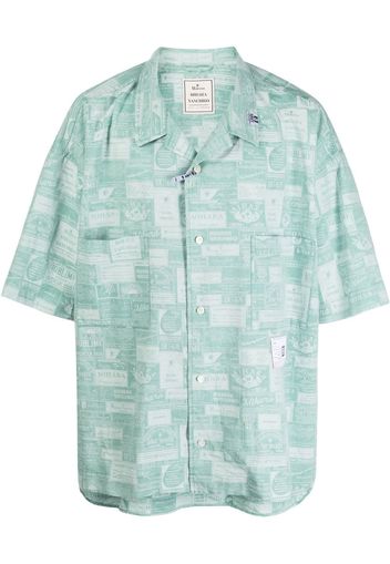 Maison Mihara Yasuhiro short-sleeved printed shirt - Verde