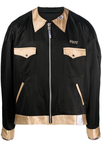 Maison Mihara Yasuhiro colour-block bomber jacket - Nero