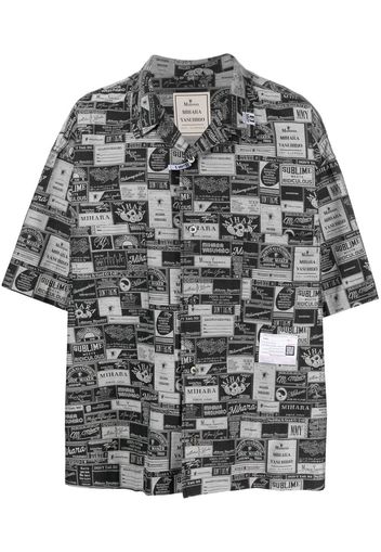 Maison Mihara Yasuhiro graphic-print short-sleeve shirt - Nero