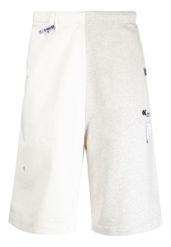 Maison Mihara Yasuhiro logo-patch cotton shorts - Bianco